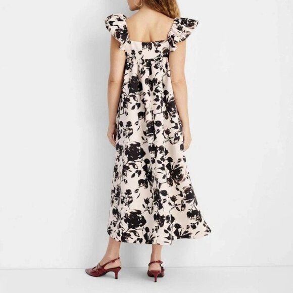 NWT Future Collective Ankle Length Black Floral Puff Size XXL - Picture 2 of 5